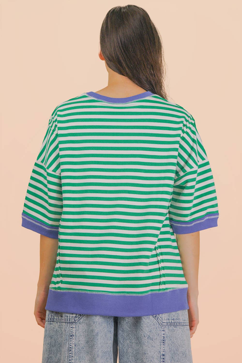 Comfy is the new Basic Oversized Stripe Top