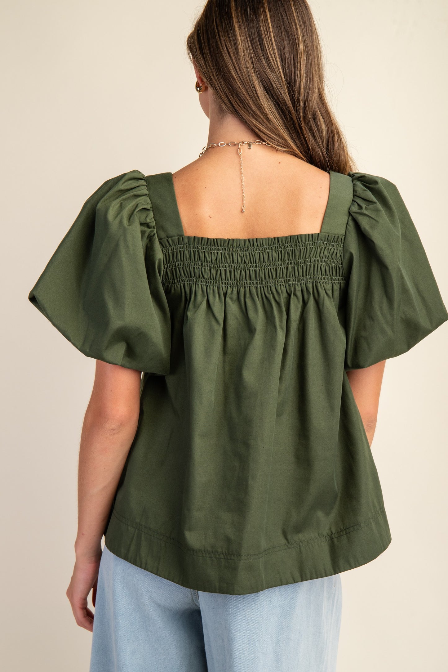 Casual Conversation Olive Top