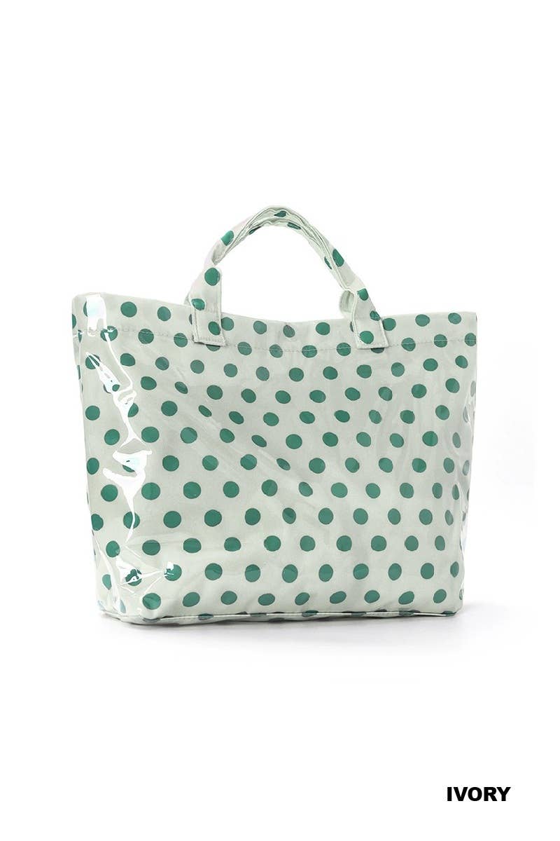42POPS - Polka Dot PVC Tote Bag