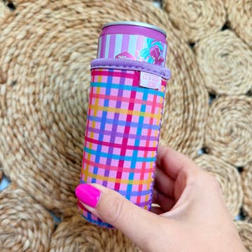 It's Tex Jess - Slim Can Sleeve-Green Floral
