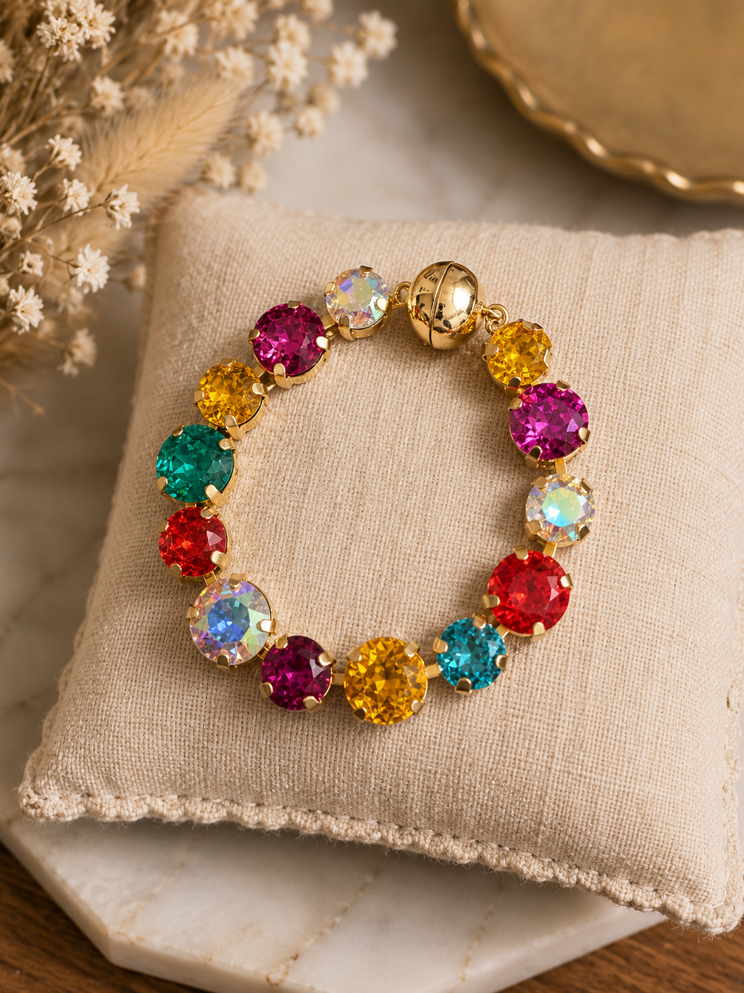Rhinestone Magnetic Bracelet