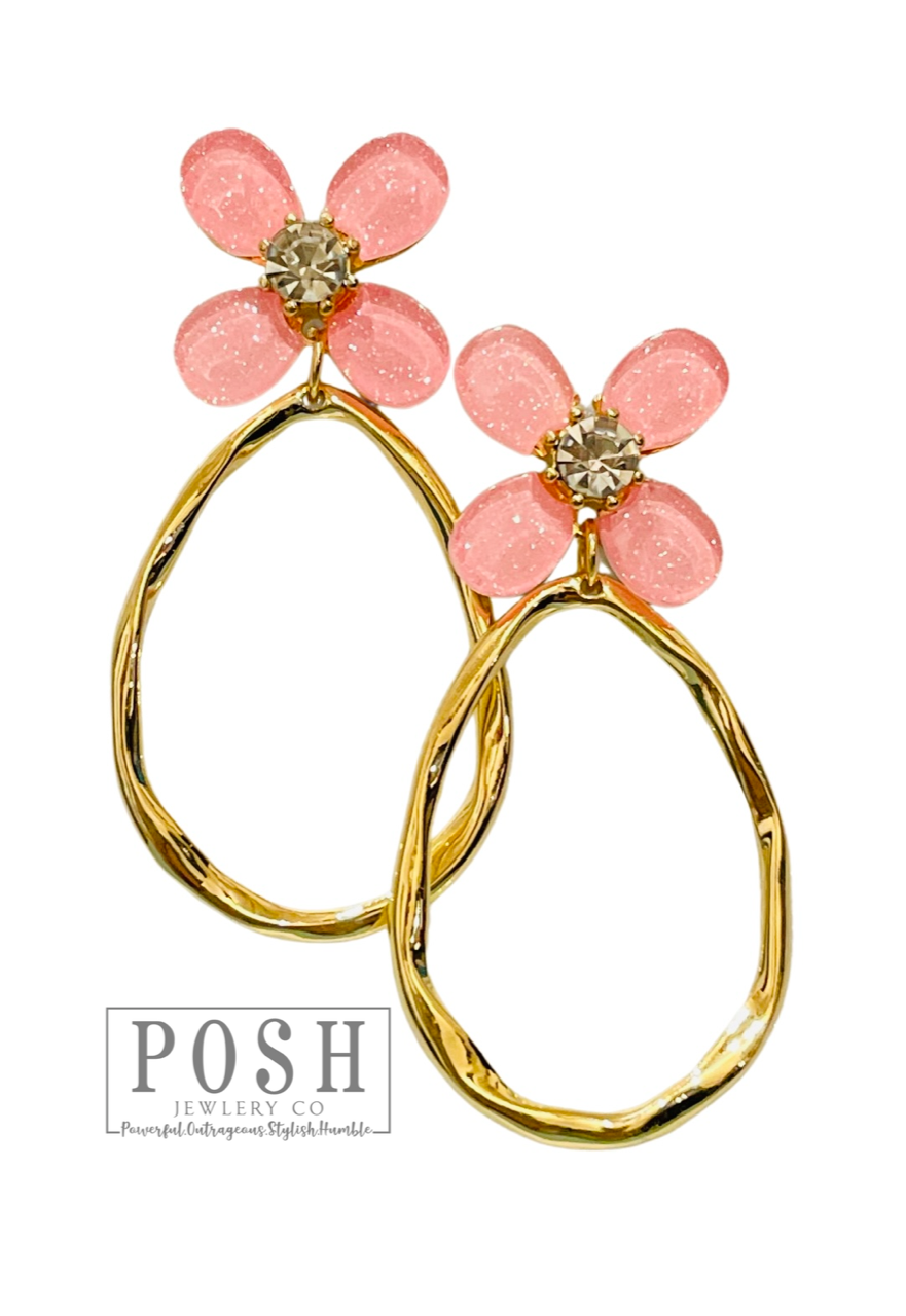 Acrylic Flower Post Earring