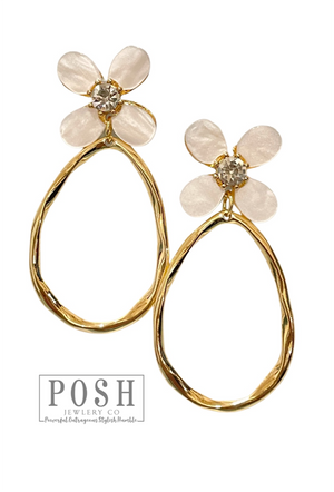 Acrylic Flower Post Earring