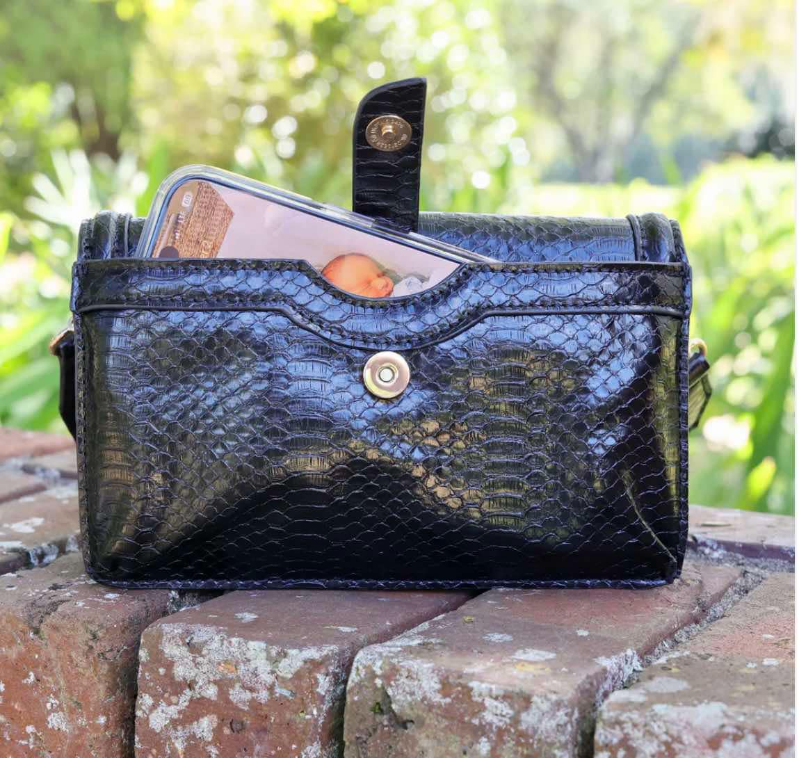 Caroline Hill Black Maverick Crossbody W/ Pocket