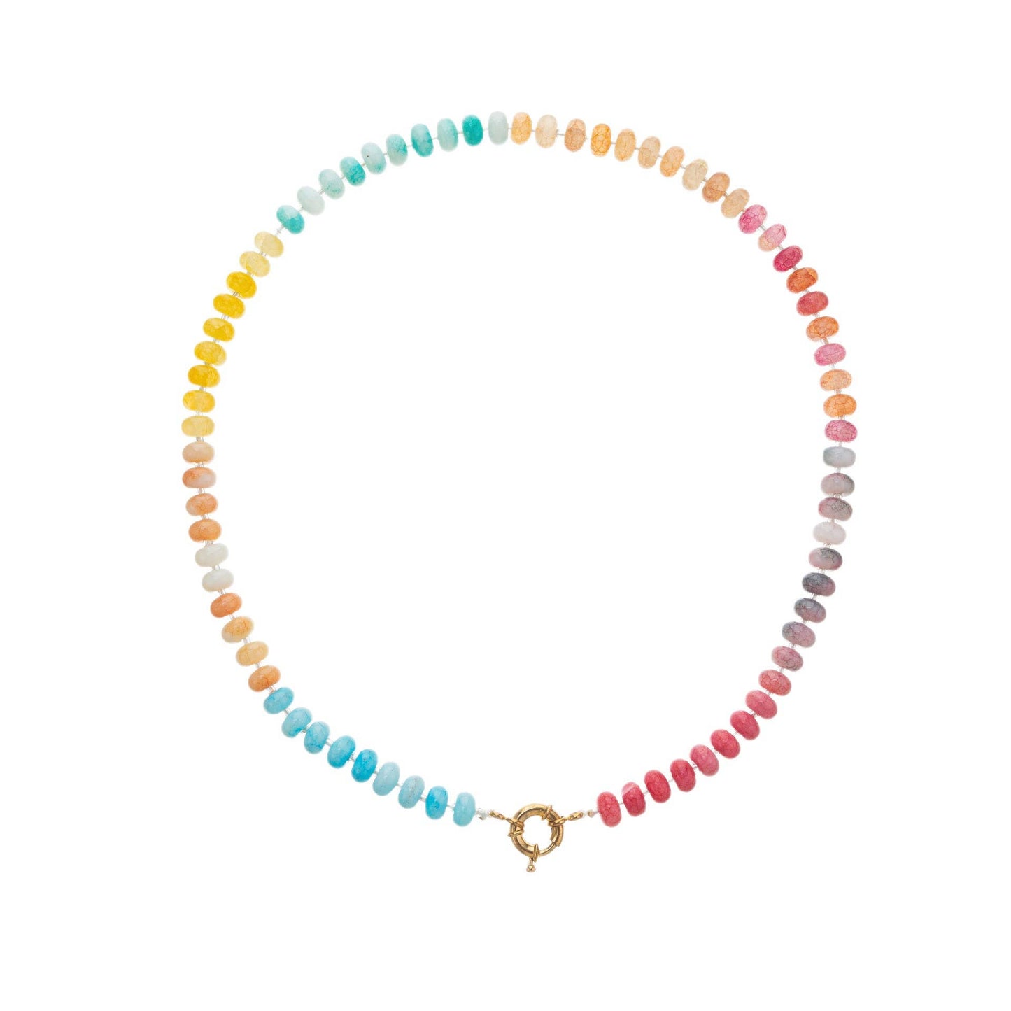 JOSSLYN by wall to wall - Natural Stone Semi-Precious Glass Mixed Necklace | 40NK9659