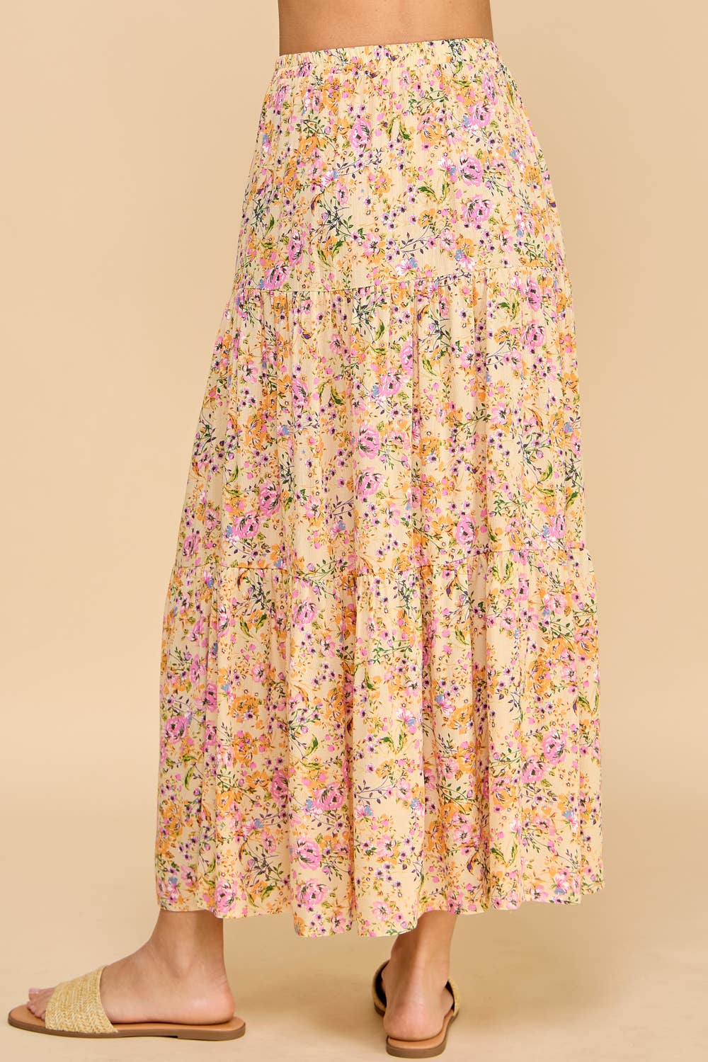 Turning Heads Layered Floral Printed Pleated Skirt