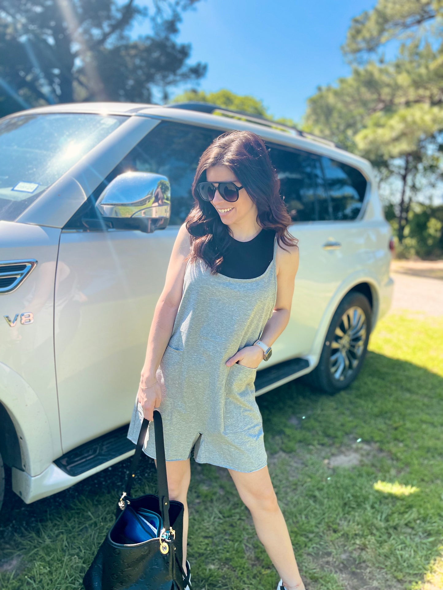 Comfy Wins Everytime Romper - Gray