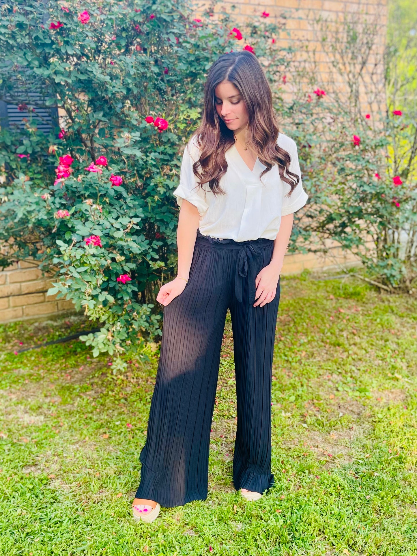 Bonnee Pleated Wide Leg Pants