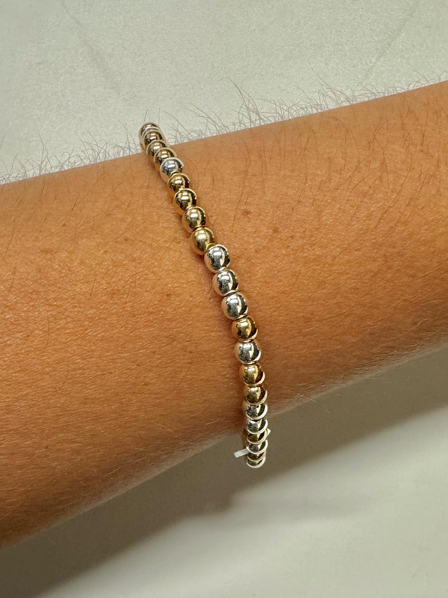 Medium Gold/silver stretch bracelet