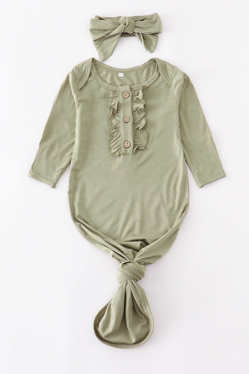 Girls Bamboo Baby Gown Set