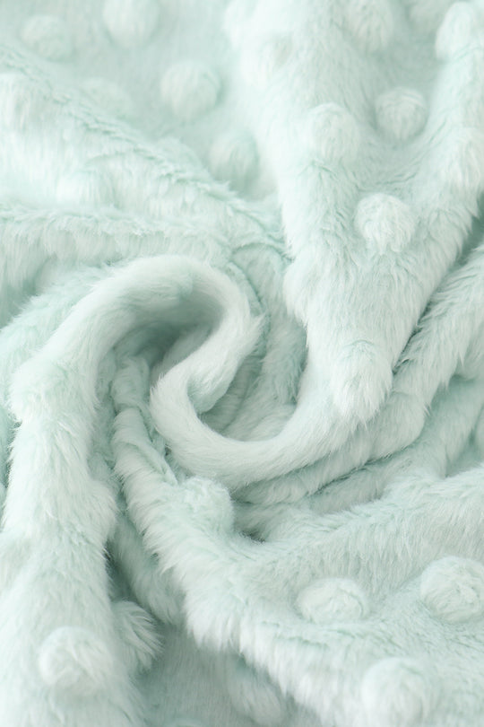 Mint watermelon ruffle blanket
