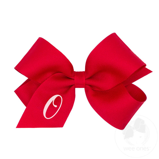 Wee Ones Medium Monogrammed Bow