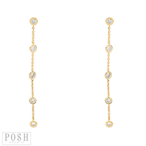Posh - Cubic Zirconia Dipped Earrings