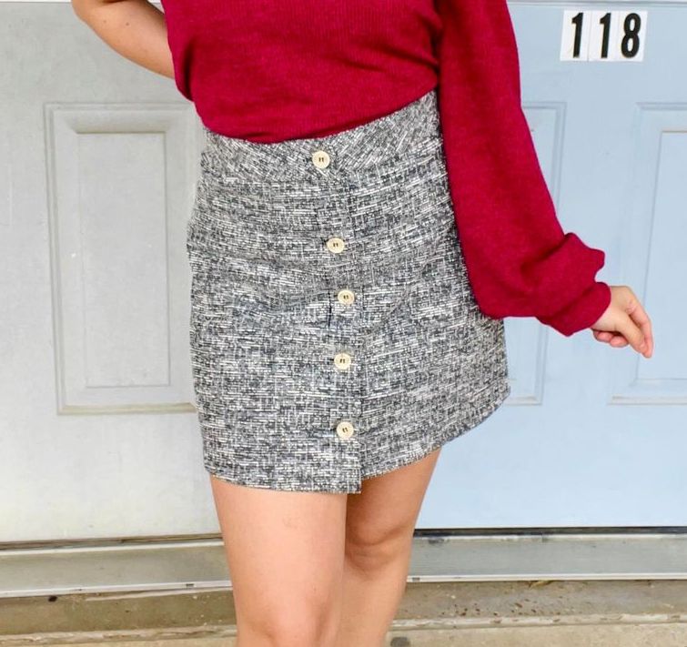 Kim Festive Plaid Skirt