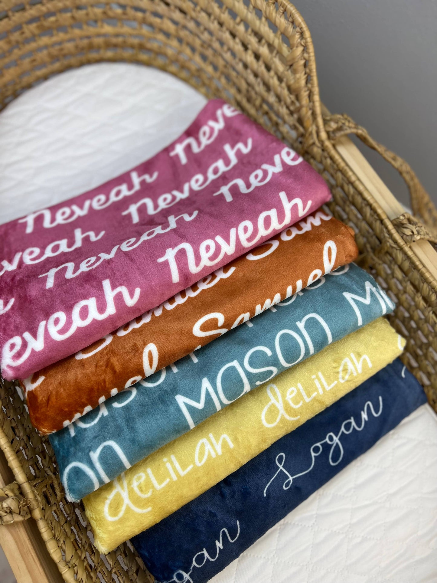 Girls Love A Monogram - Personalized Baby Name Blanket | Custom Baby Blanket Gift