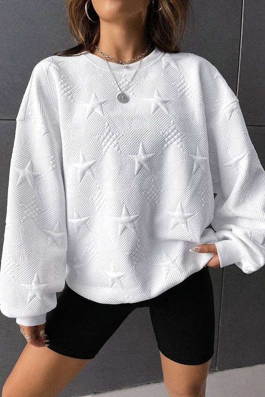 Star Embossed Sweatshirt