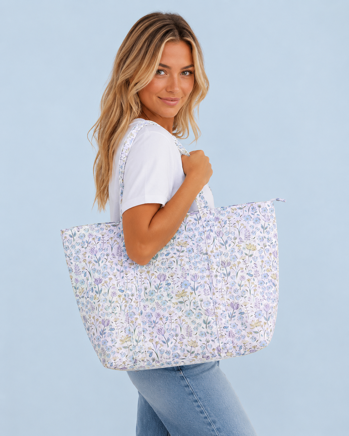 Southern My Sass - Floral Tote Bag Diaper Bag Carry All Tote
