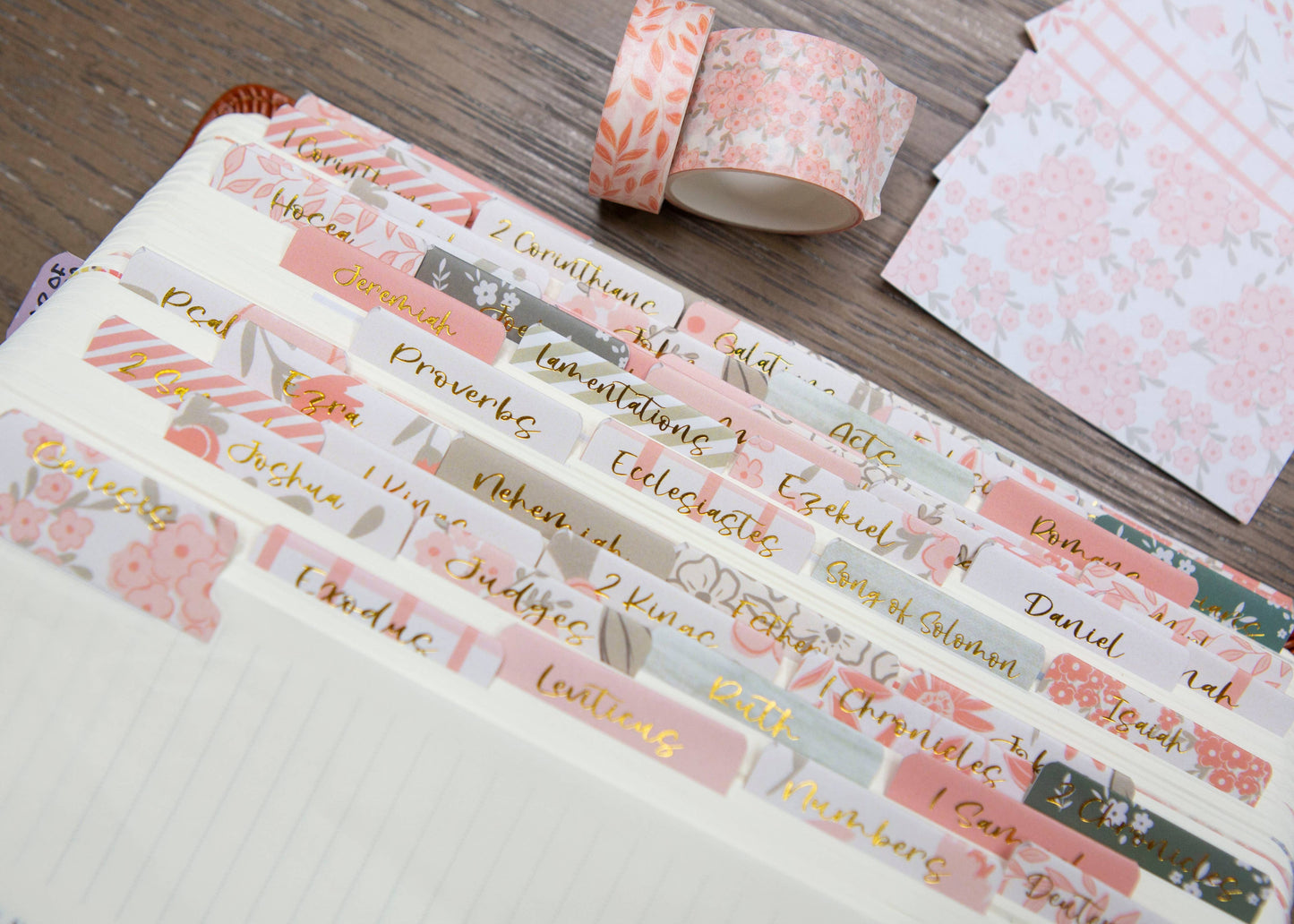 Chosen & Cherished - Pretty Peach Bible Book Tabs