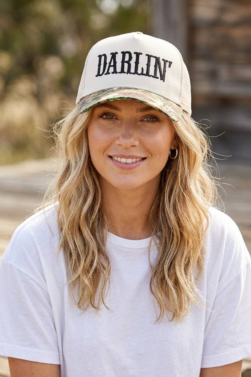 42POPS - Darlin Two Tone Mesh Snapback Hat  Zenana Consgt.