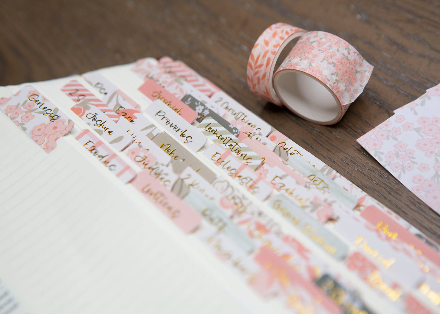 Chosen & Cherished - Pretty Peach Bible Book Tabs