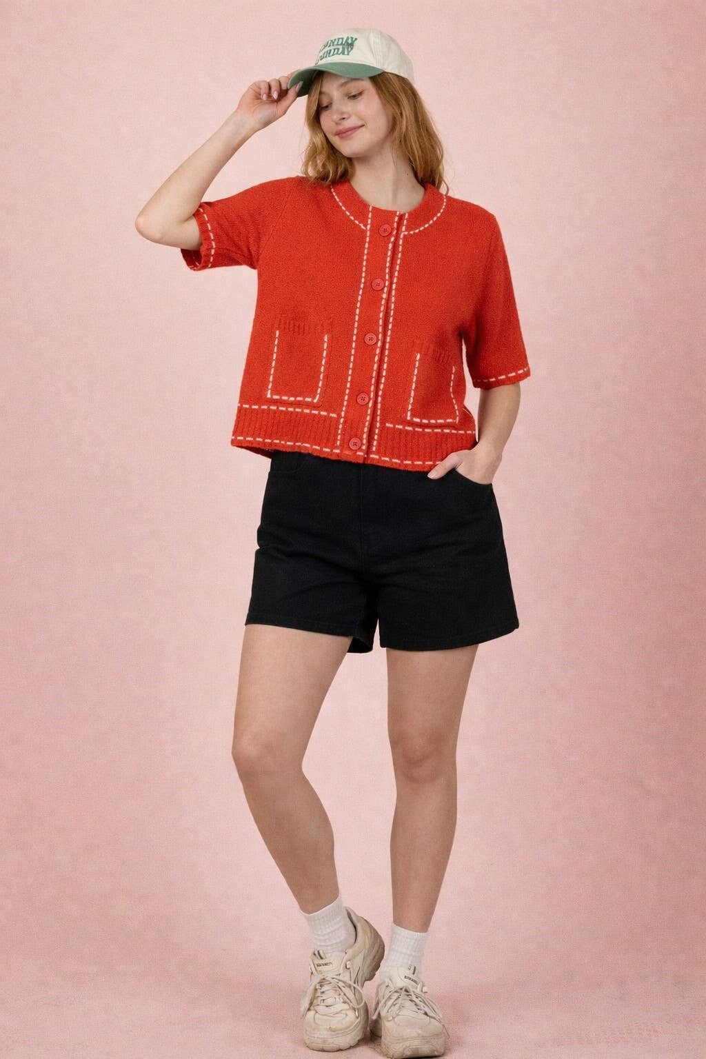 Stitch me the Details Button Down Sweater Cardigan Top
