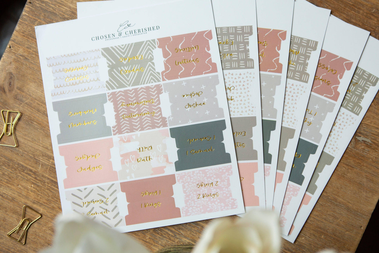 Chosen & Cherished - Bible Tabs | Neutral Bible Index Tabs