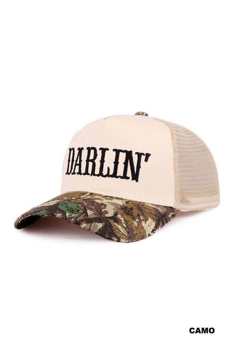 42POPS - Darlin Two Tone Mesh Snapback Hat  Zenana Consgt.