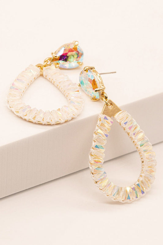 Liz Tear Drop Rhinestone Earring