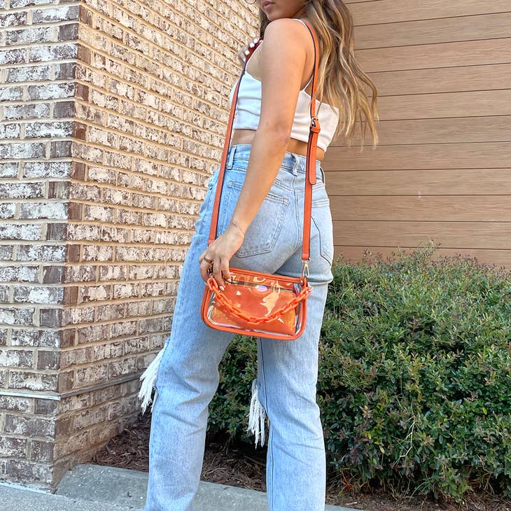 Jessica Clear Crossbody w/ Chain