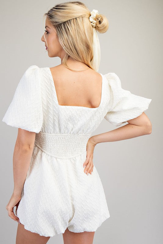 Elegant Envy Romper - White