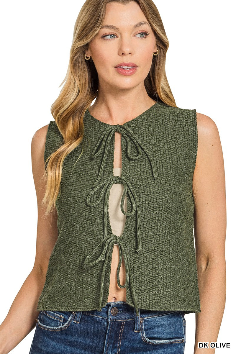 Patsy Tie Front Sweater Vest