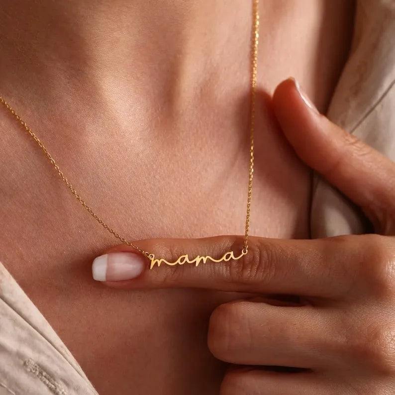 Scrolled Mama Necklace