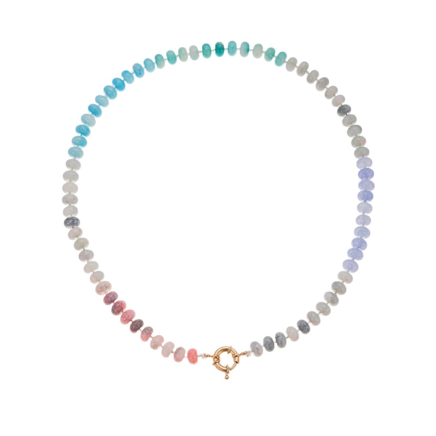 JOSSLYN by wall to wall - Natural Stone Semi-Precious Glass Mixed Necklace | 40NK9659