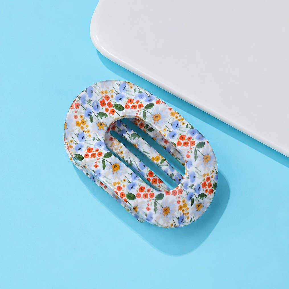 JOSSLYN by wall to wall - Vintage Floral & Leopard Hair Clip | 40H1119