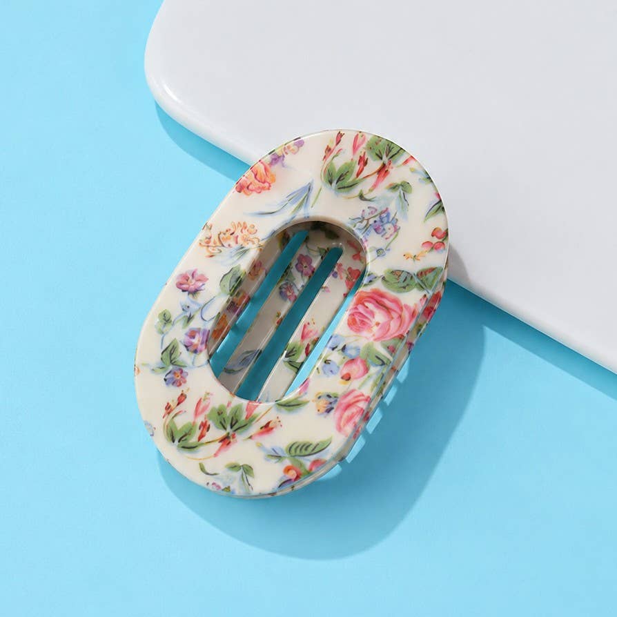 JOSSLYN by wall to wall - Vintage Floral & Leopard Hair Clip | 40H1119