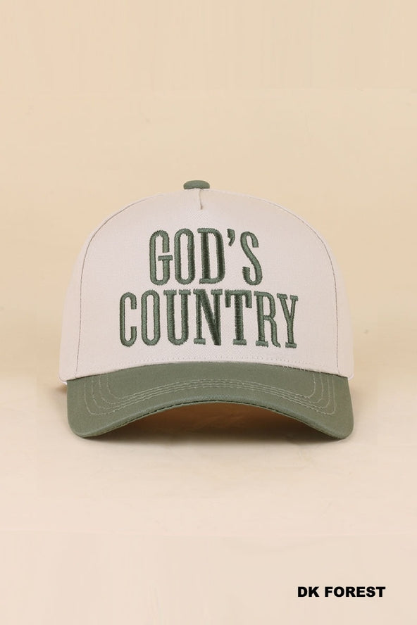God's Country Monogrammed Cap