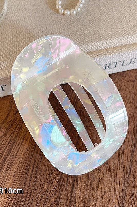 JOSSLYN by wall to wall - Jumbo Lay Flat Oval Hair Claw Clips Secure Styling | 40H1040