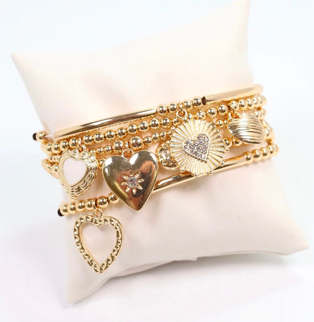 Delaroche Charm Bracelet Set Gold