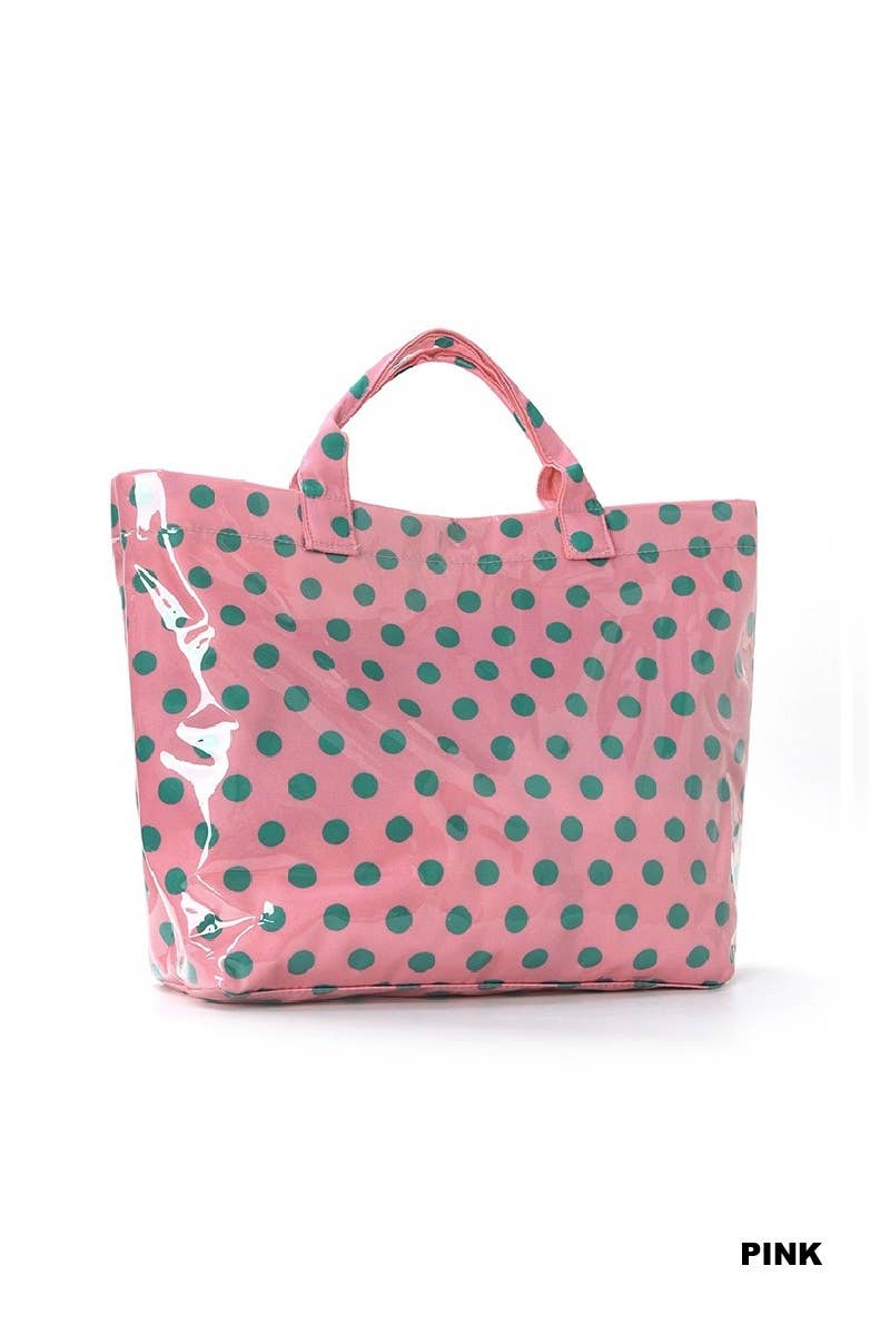 42POPS -  Polka Dot PVC Tote Bag