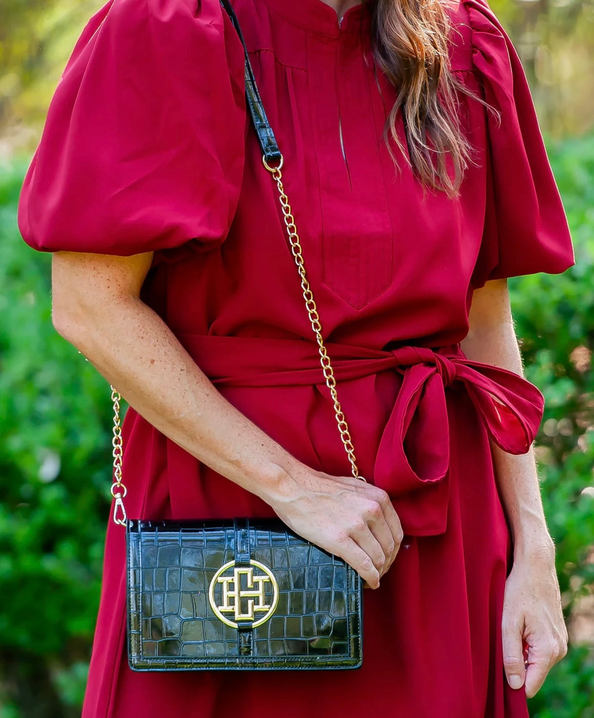 Caroline Hill - Cecilia Circle Logo Handbag