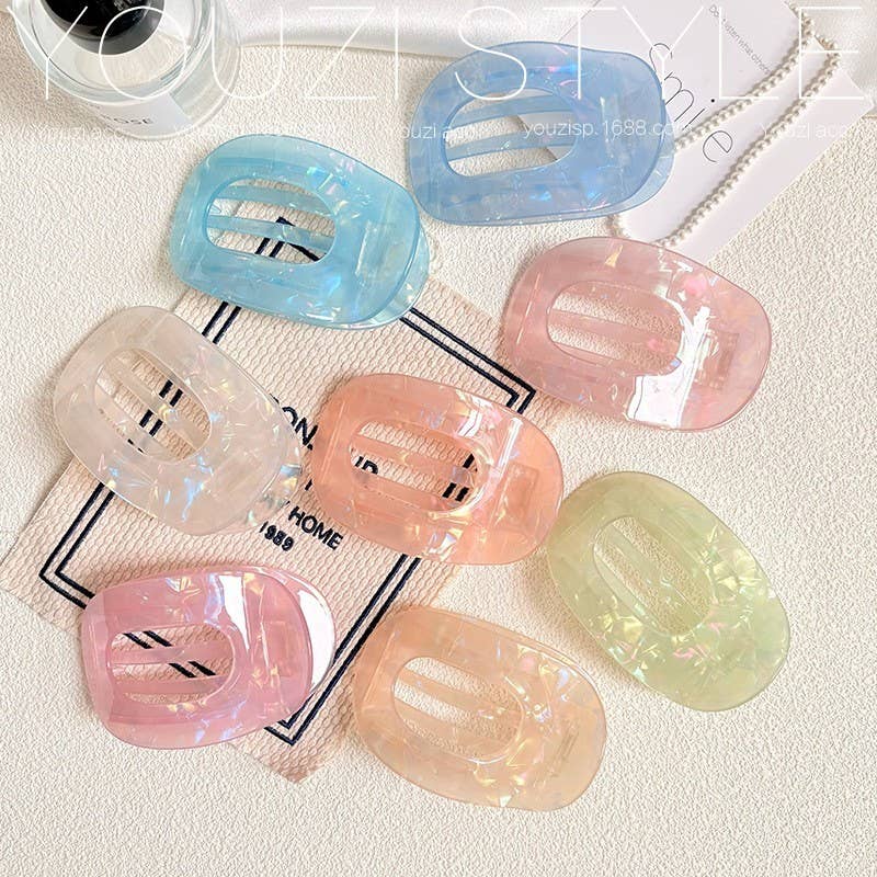 JOSSLYN by wall to wall - Jumbo Lay Flat Oval Hair Claw Clips Secure Styling | 40H1040