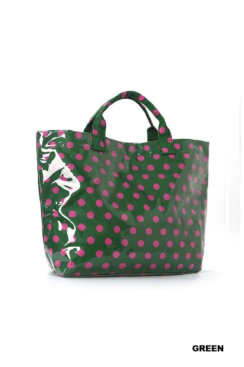 42POPS -  Polka Dot PVC Tote Bag