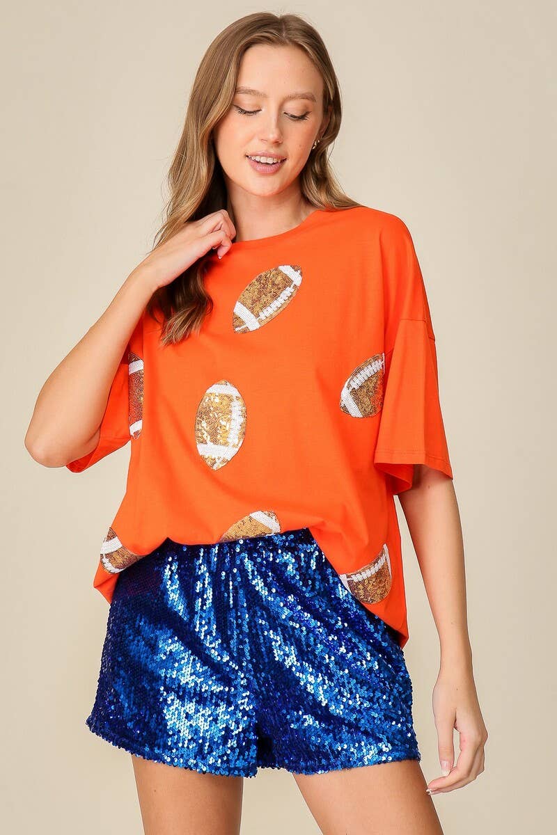 42POPS - Game day Sequins football Top