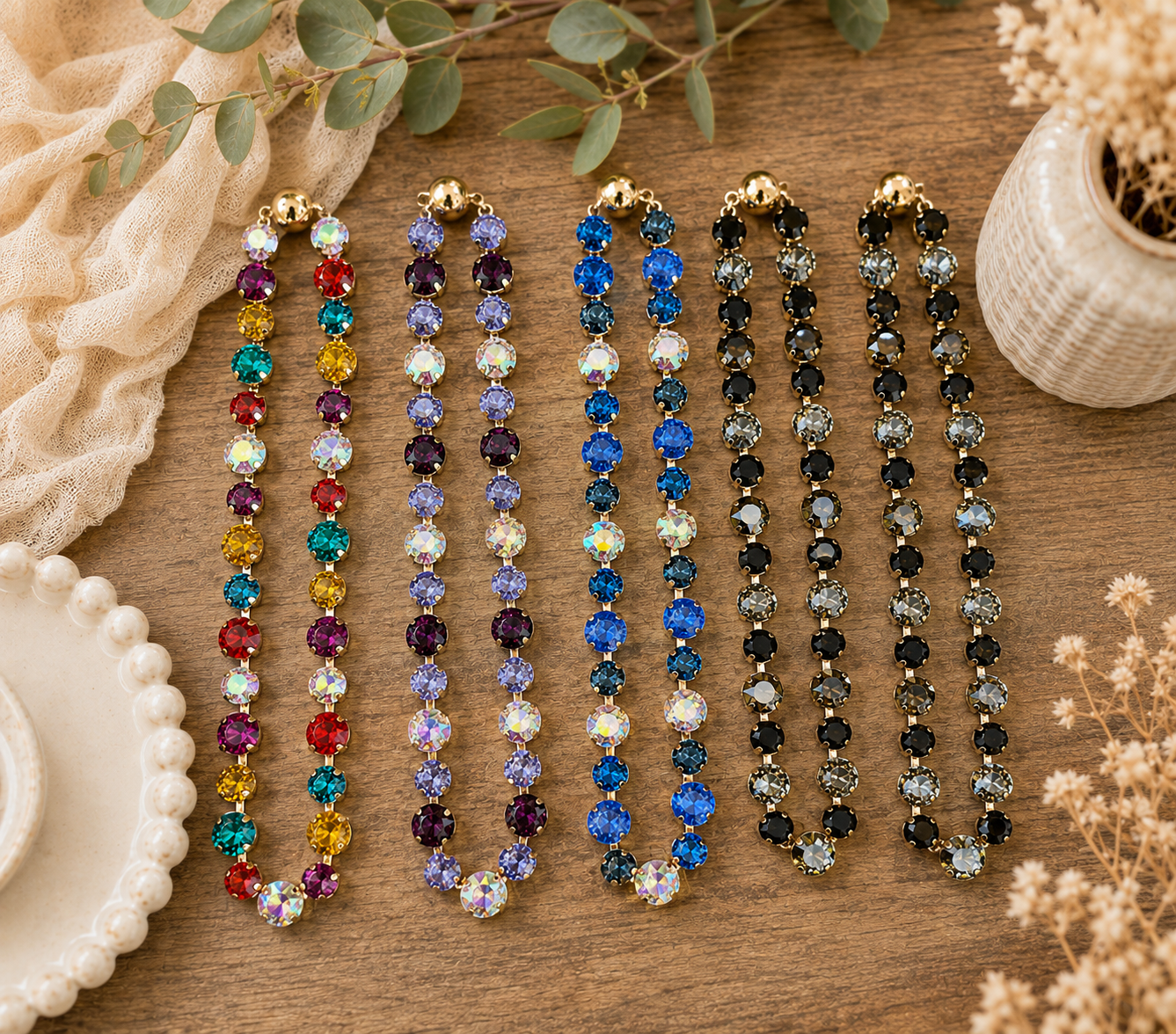 Multi Rhinestone Necklaces