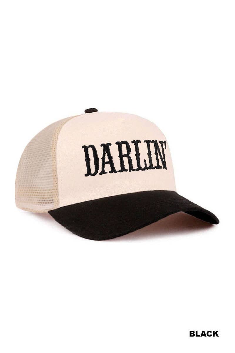 42POPS - Darlin Two Tone Mesh Snapback Hat  Zenana Consgt.