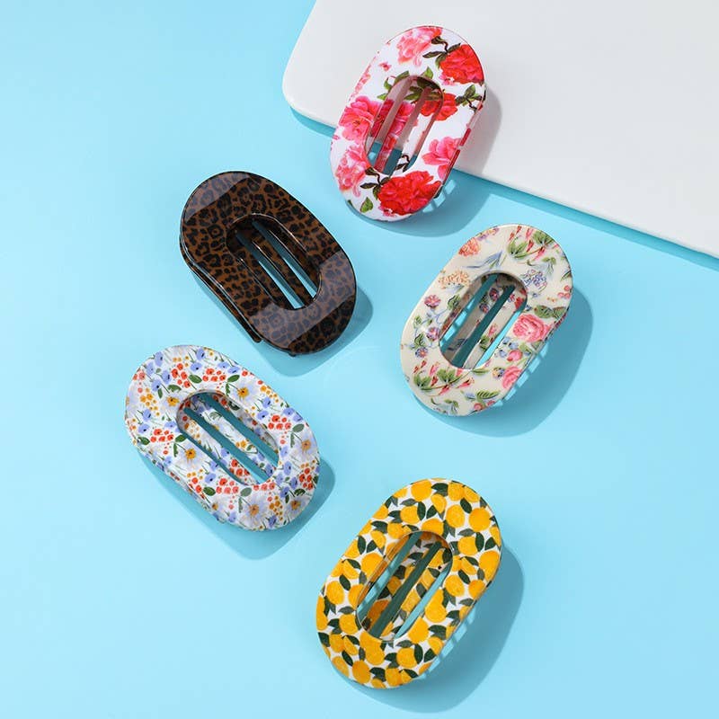 JOSSLYN by wall to wall - Vintage Floral & Leopard Hair Clip | 40H1119