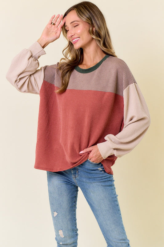 Scents of Fall Cinnamon Ribbed Top