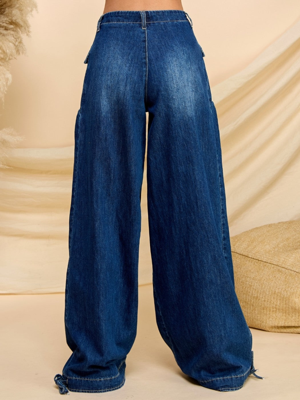 Sydney  Drawstring Wide Leg Jeans