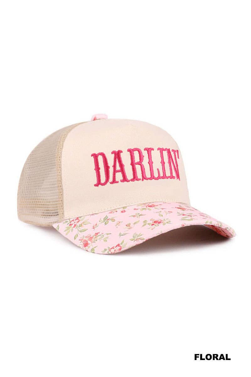 42POPS - Darlin Two Tone Mesh Snapback Hat  Zenana Consgt.
