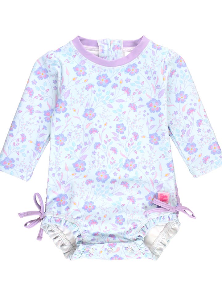 Baby Girls Fairytale Garden Long Sleeve One Piece Rash Guard